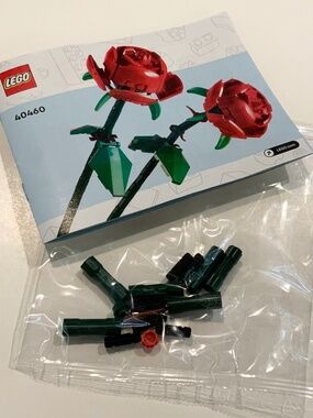 LEGO🌹Botanical Collection Rose 40460 🥀 Instruction Booklet & Extra Spare Parts